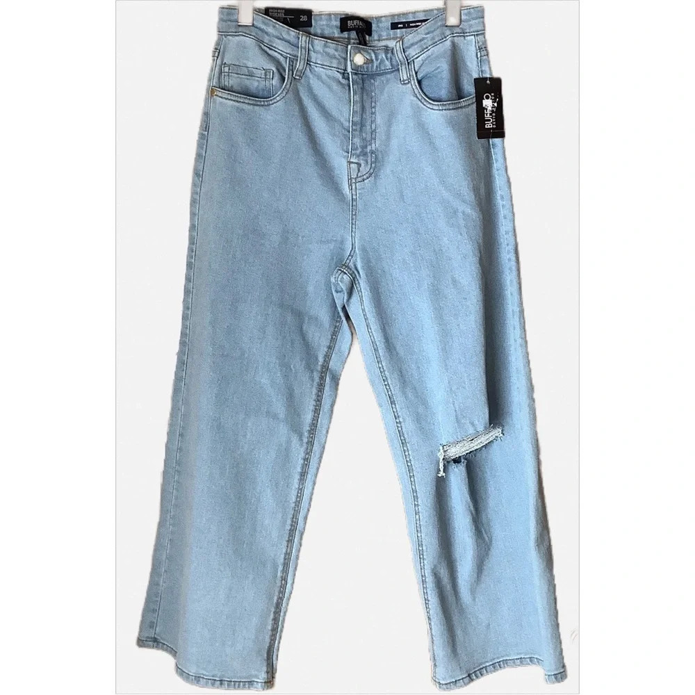 BUFFALO DAVID BITTON Iris High Rise Wide Leg Jeans Size 28
